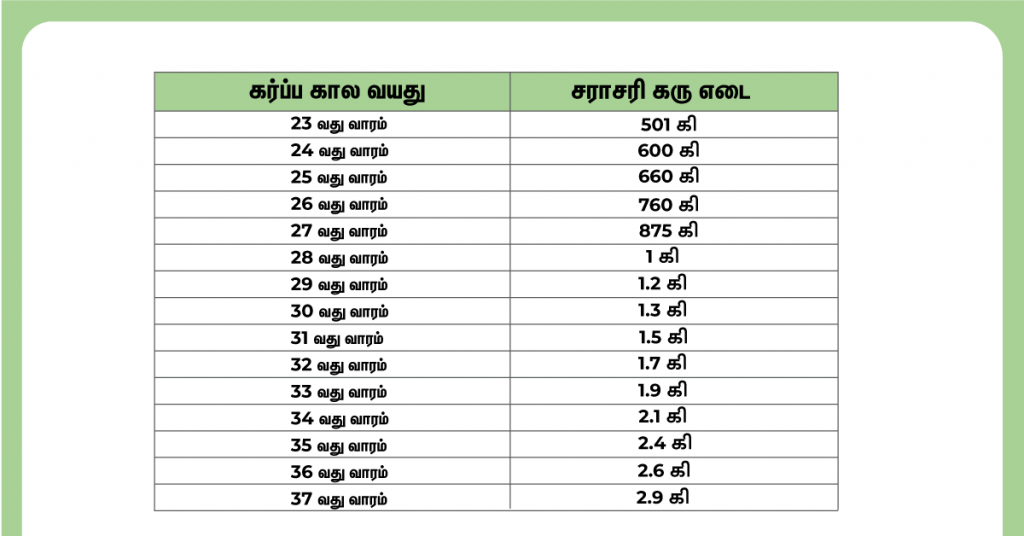 குழந்தையின் எடை